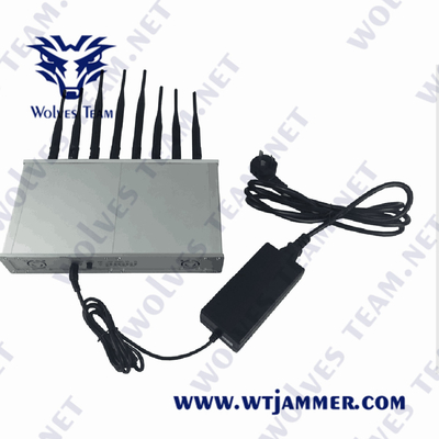 jammer CDMA G/M 50W do sinal de 3G 4G 5G WiFi Lojack GPS com adaptador da C.A.