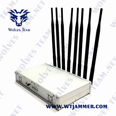 jammer CDMA G/M 50W do sinal de 3G 4G 5G WiFi Lojack GPS com adaptador da C.A.