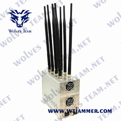 VHF 2G 3G 4G 5G 80W 240VAC da frequência ultraelevada do jammer do sinal de CDMA G/M Lojack