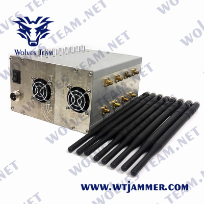 VHF 2G 3G 4G 5G 80W 240VAC da frequência ultraelevada do jammer do sinal de CDMA G/M Lojack