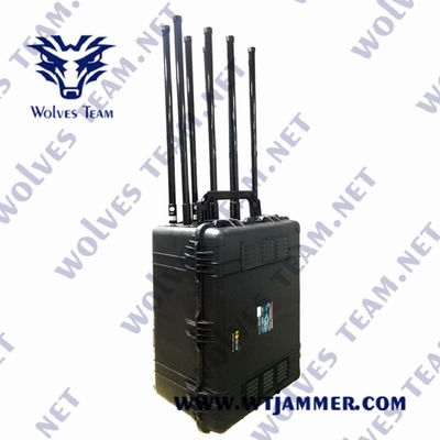 Faixas portáteis 1200W da frequência ultraelevada 3G 4G 5G 12 do VHF de GPS do jammer do sinal da G/M WIFI