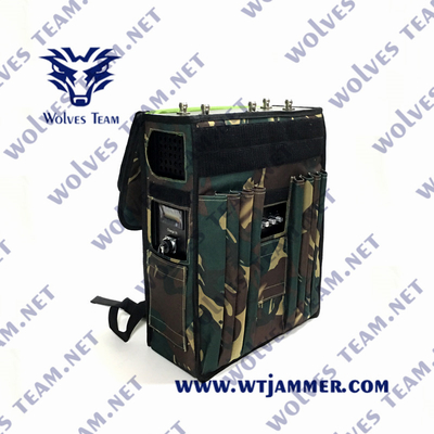 Jammer G/M do sinal da trouxa de 6 faixas jammer portátil do sinal de 80 watts para o exército