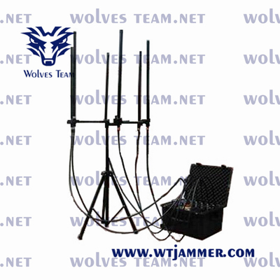 5000 de anti medidores jammer do zangão do Uav do sinal dos jammer 150W GPS do zangão