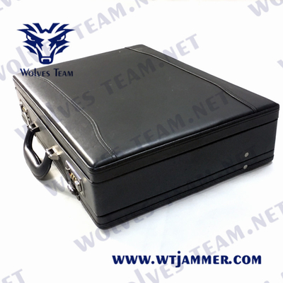 DCS Handheld ajustável da G/M da mala de viagem do RF 150m do jammer portátil do sinal 40W
