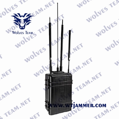 Jammer Handheld do sinal das unidades militares 500 medidores de G/M WIFI GPS 8 faixas