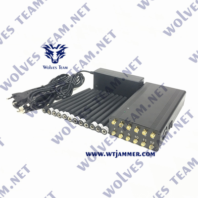 VHF Handheld da frequência ultraelevada 12W do jammer 3G 4G 5G WiFi do sinal de CDMA G/M RF