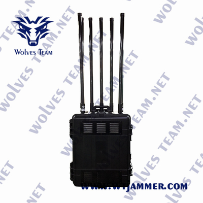 5g jammer portátil exterior do sinal da bomba 500m 500 watts