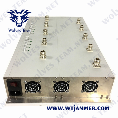 Jammer 2g 3g 4g 5g Wifi 5.8g do sinal do telefone celular da antena do ajuste 12