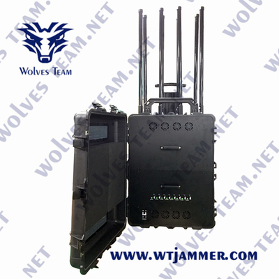 Poder superior impermeável do jammer 2000m do sinal do zangão para GPS WiFi 2.4G 5.8g