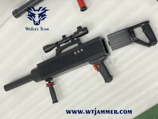 Tipo anti construtor do rifle do sinal de GPS Wifi da arma do jammer do zangão 1000-1500 medidores que interceptam o zangão