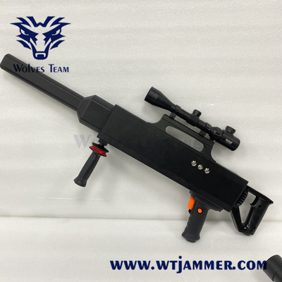 Tipo anti construtor do rifle do sinal de GPS Wifi da arma do jammer do zangão 1000-1500 medidores que interceptam o zangão