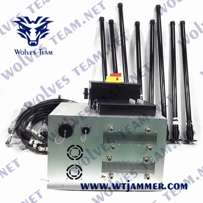 Jammer Walky-talky à prova de choque do sinal do telefone celular 5G do VHF UHF800/900 WIFI5.8g do jammer do veículo do poder superior