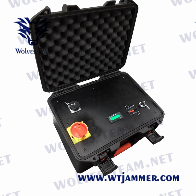 Do jammer portátil do sinal do telefone celular 5G do VHF de WIFI GPS do poder superior bateria extra da trouxa