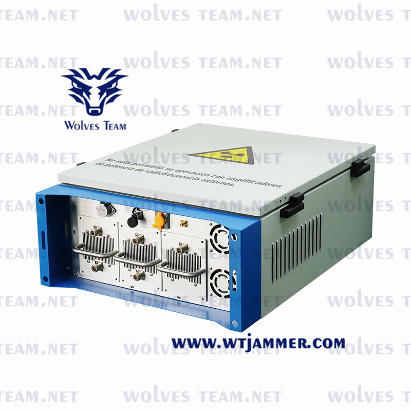 Alojamento da liga de alumínio do jammer 300W do sinal do aparelho de interferência 3G 4G 5G do sinal da pilha da DCS da G/M CDMA PCS