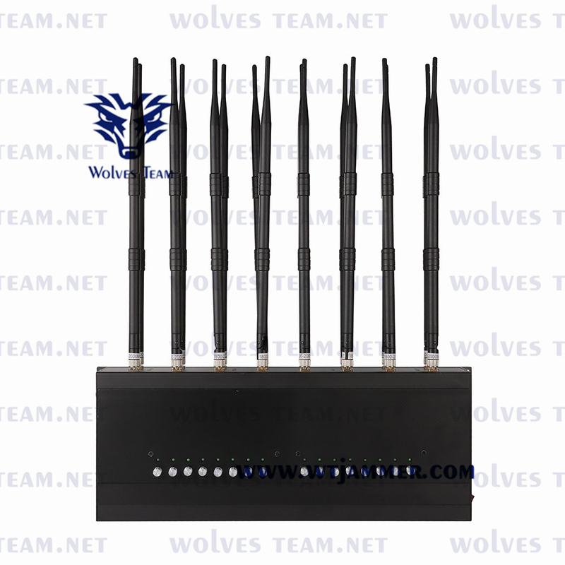 Completo une 50m tipo Desktop do poder ajustável do jammer de 16 antenas