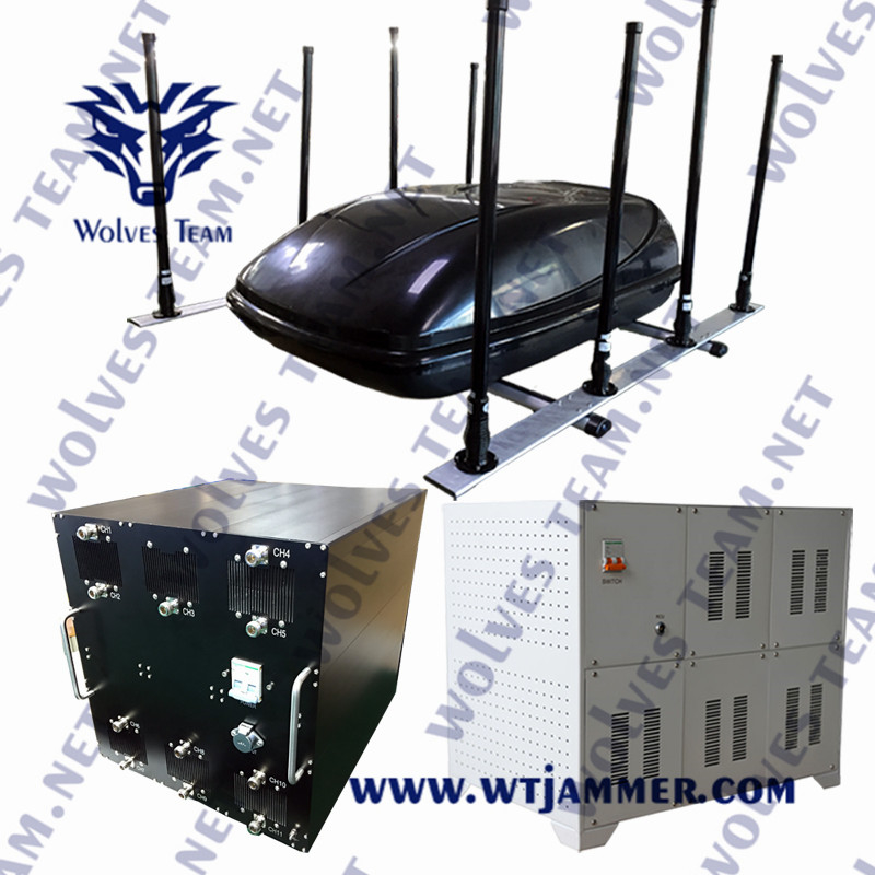 6 bandas WiFi de alta potência1.2g WiFi2.4G WiFi5.8 GSM900 Veículo Drone Jammer