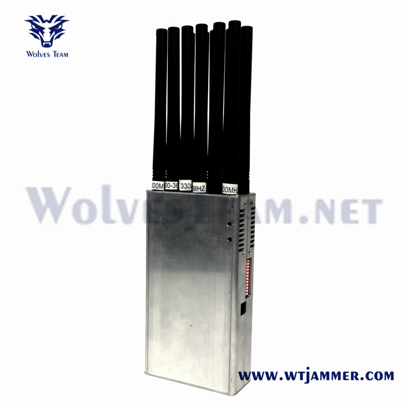 14 antenas portáteis Jamme de sinal vendas de fábrica para 3G 4G 5G Wi-Fi UHF VHF GPS Lojack sinal de telefone celular jammer