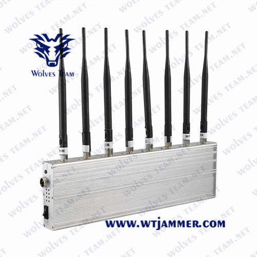 A G/M 3G 4G GPS WiFi Lojack 8 une o jammer do telefone celular de 18W 40m