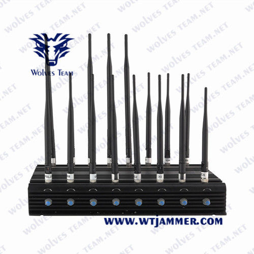 jammer do sinal do telefone do VHF 3G 4G 5G da frequência ultraelevada do construtor de WiFi do jammer do sinal do telefone celular celular dos canais das Multi-faixas 14