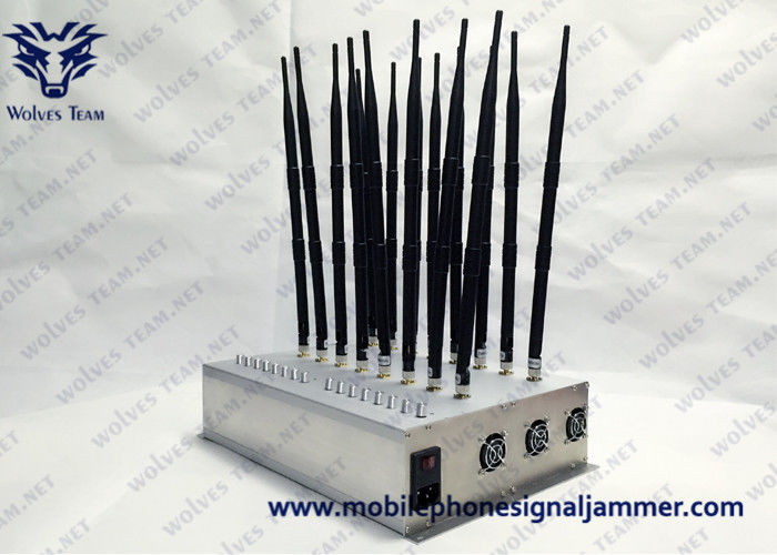 Jammer ajustável da G/M 4G 5G 315/433MHz do jammer do sinal do telefone celular das antenas do construtor 22 do sinal dos Gps de WIFI