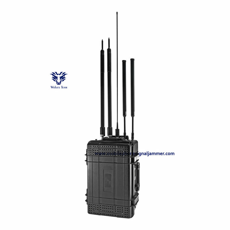 Tudo em um, à prova d'água, ao ar livre, 25-6000MHz, bloqueador de sinal, antenas omnidirecionais de alto ganho, até 2.000 metros