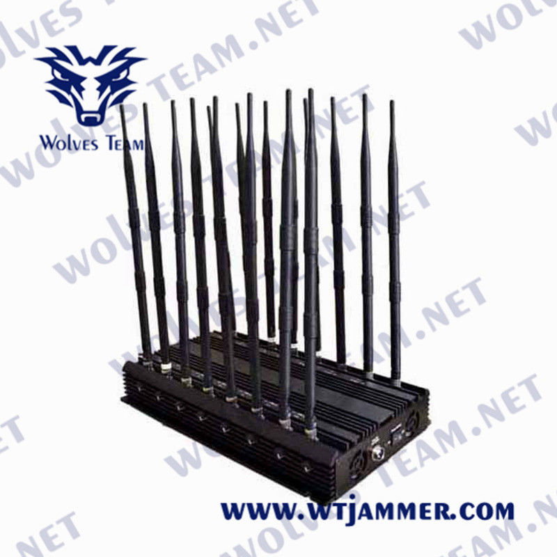 18 faixas Lojack 48W 5.2G 5.8G 5G todo o jammer do sinal do telefone celular
