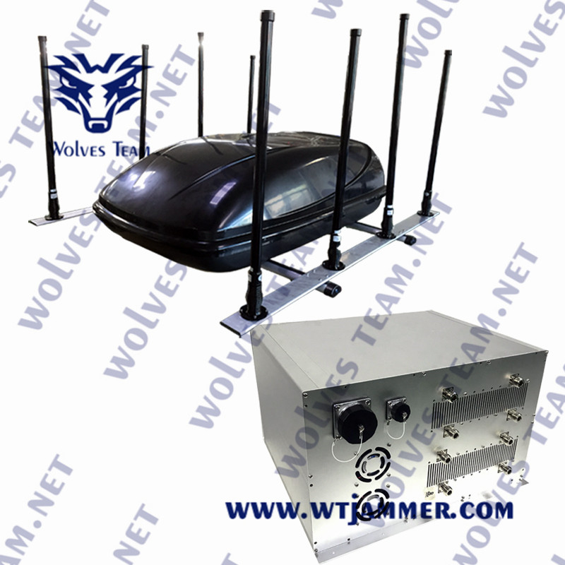 Frequência ultraelevada 500W CDMA do VHF do jammer 3G 4G 5G WIFI GPS do sinal do veículo da G/M PCS