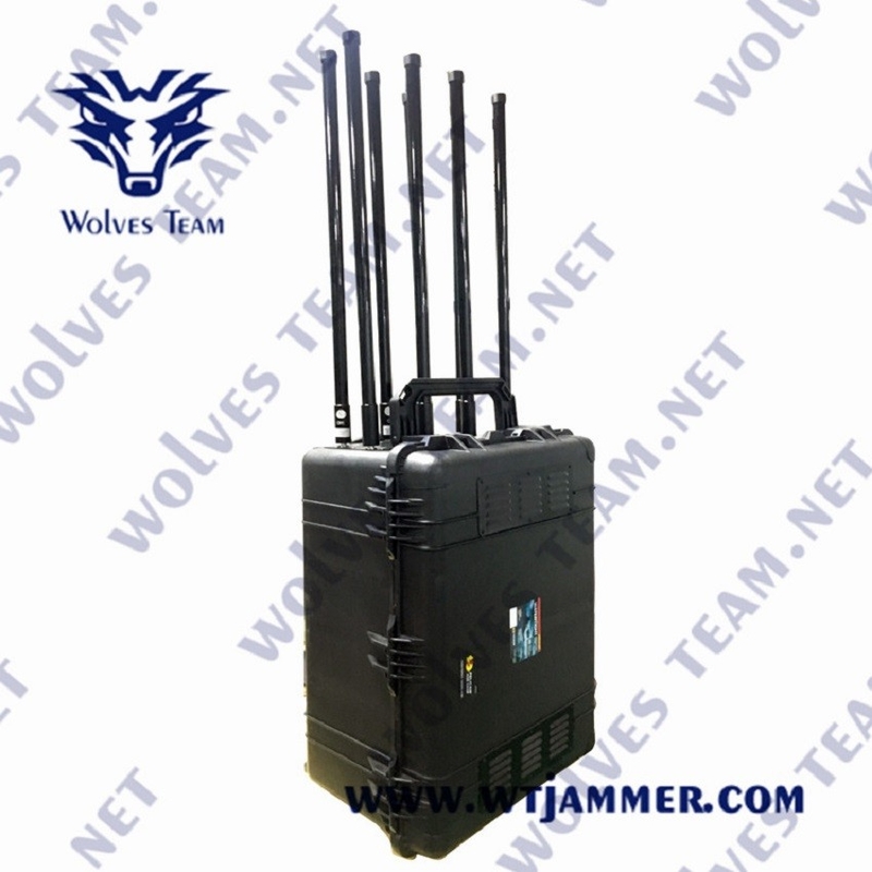 Poder superior impermeável do jammer 2000m do sinal do zangão para GPS WiFi 2.4G 5.8g