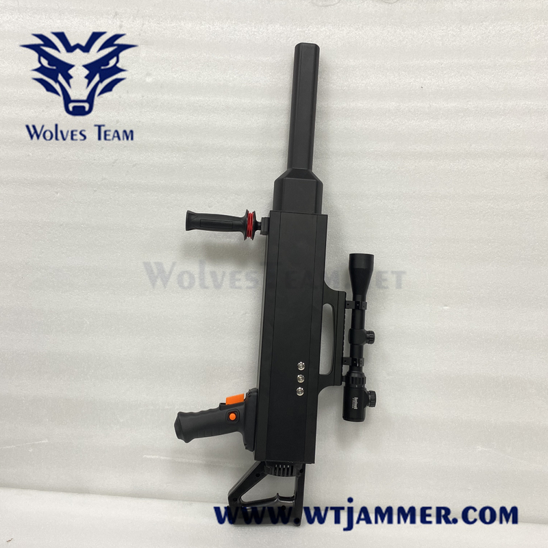 A anti arma interurbana do jammer do sinal do zangão do Uav dá forma ao telescópio DC-24V 8AH do laser do IR construída na bateria