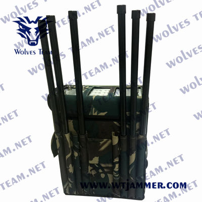 Mochila 5G interferente de sinal sem fio anti-explosão com caixa de metal de 100 metros