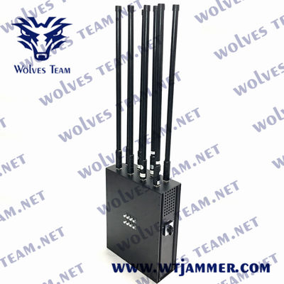 Forte Mochila Interruptor de Telefone Celular Portátil UHF VHF GSM 3G DCS 4G 5G Sinais de Interrupção Cobertura 100m