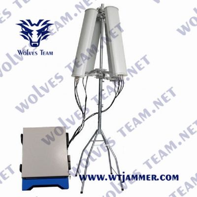 550W 6 bandas impermeável anti-drone jammer WT902806D para segurança ao ar livre