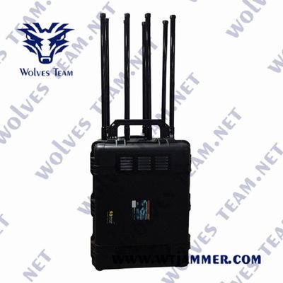 Jammer móvel portátil do sinal da G/M 3G 4G 5G dos canais do poder superior 120W 8