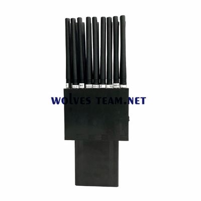 Bloqueador de sinal RF portátil para celular GSM 3G 4G 5G com 16 antenas e 16W, bloqueia Wifi, GPS, uhf e vhf, alcance de até 25 metros