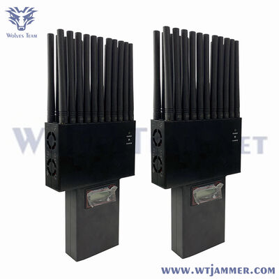 Interno portátil 22 antena GSM 3G 4GLTE 5G interferência de telefone celular Wifi2.4g Wifi5.8g GPS uhf vhf RF interferência de sinal