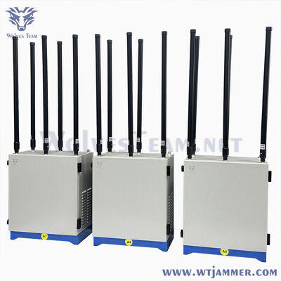 Interruptor de sinal externo 600W 10 Bandas Impermeável Ajustável de alta potência 2G 3G 4G WiFi VHF UHF Militar Dispositivo de frequência personalizado