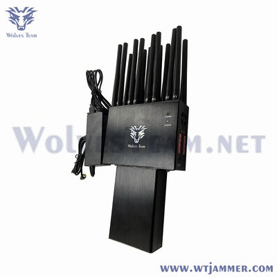 Bloqueador de Sinal Portátil de 16 Bandas Celular GSM 3G 4G 5G RF868/433MHz WIFI GPSL1
