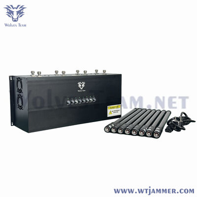 20W High Power 8-Antenna Desktop Jammer 2G/3G/4G/5G/WiFi Signal Blocker for Conference Room