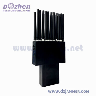 16-Band Handheld Signal Jammer with 12000mAh Battery and Human-Safe Design for Civilian Security