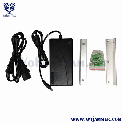 Bloco de interferência de sinal de 8 antenas de banda completa GSM/3G/4G, WiFi 2.4G, UHF/VHF - Dispositivo de segurança de escritório de alta potência