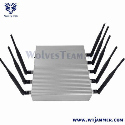 8 Antenas Blocos de interferência de banda cheia de potência ajustável 2G 3G 4G Wi-Fi Sinais GPS e Bluetooth