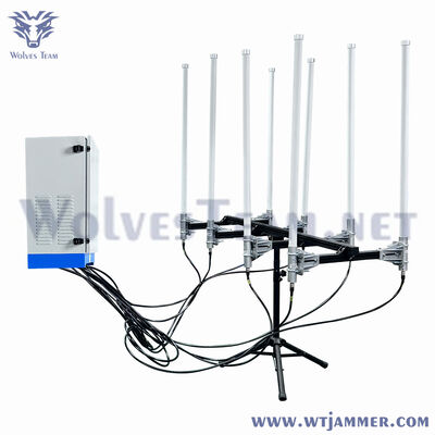 Bloqueador à prova d'água para todos os climas de 12 canais de frequência total 1200W com antena omnidirecional