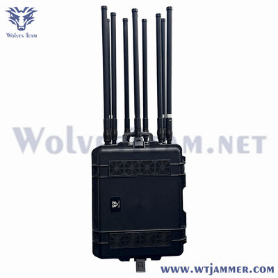 10 canais 600W High Power Trolley Signal Jammer Bloco 2G / 3G / 4G / 5G / WiFi / GPS