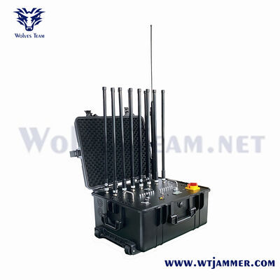 6 canais 600W High Power Trolley Signal Jammer Bloco 2G / 3G / 4G / 5G / WiFi / GPS