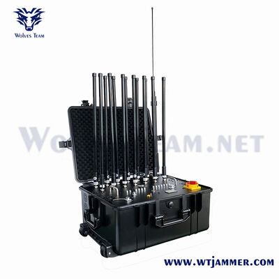 6 antenas 600W bloqueador de sinal externo para drones e bloqueio de sinal