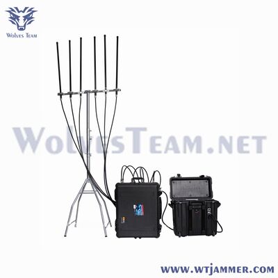6 canais 300W High Power Signal Jammer - Bloco 2G/3G/4G/WiFi/GPS