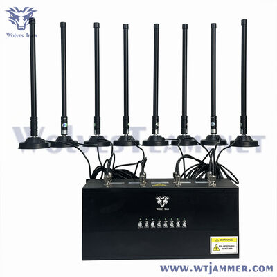 12 canais Full-Band Jammer de sinal com antenas magnéticas, 600W Bloco alcance até 300m