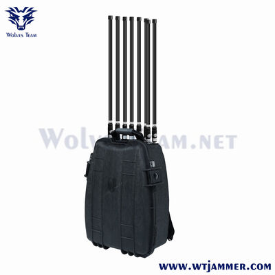 jammer do manpack do raio de bloqueio 100-240V de 1000m para lugares das forças armadas