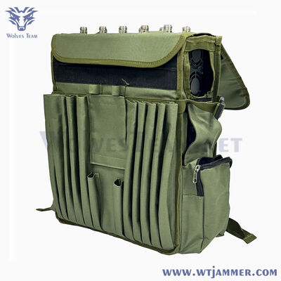 10 canais High Power Backpack RF Signal Jammer para GPS & WIFI & Anti-Drone GPS Shielding