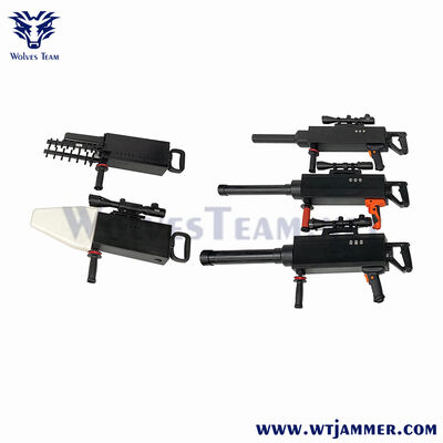 Grau tático modular anti drone jammer arma antenas direcionais intercambiáveis ​​ultra longo alcance de bloqueio